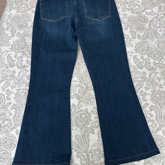 FRAME Denim Blue Le Crop Mini Boot Cascade Hem Bootcut Jeans Women's Size 28 - Picture 2 of 9